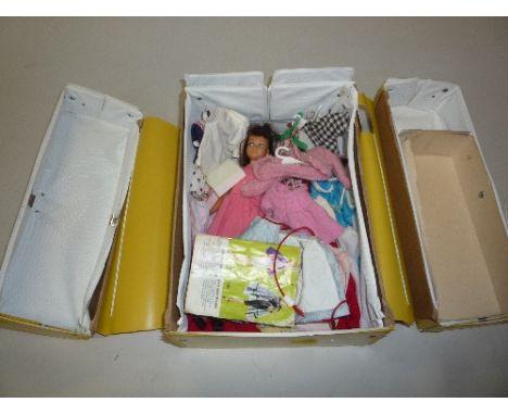 A MATTEL SKIPPER DOLL, CLOTHES, ACCESSORIES, LITERATURE AND WARDROBE/CARRYCASE, c.1960's, Skipper is Barbies little sister, s