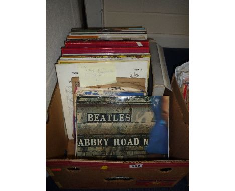 A BOX OF L.P'S AND 78'S, including Beatles, Rolling Stones, Elvis Presley etc