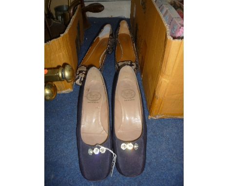 TWO PAIRS OF VINTAGE SHOES, named 'Bally' and 'Hobbs', size 6