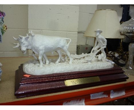 A GOEBEL FIGURE GROUP, 'Ploughing the Prairie', Limited Edition 78/400 (s.d.)