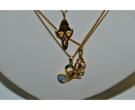 A Thailand gold coloured metal and opal pendant;  others (3), 7.6g 