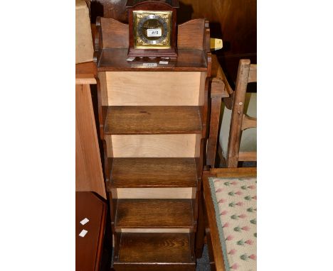 Frank Pratt of Derby - a small oak five-tier oak shelf unit, c.1950