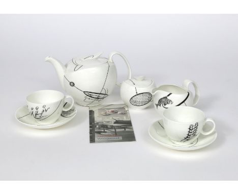 A modern Wedgwood Limited edition  Kensington shape tea set designed by William Edwards, 1988, commemorating the 150th annive