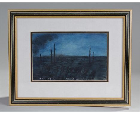 F J Mears First World War interest, (1890-1929) watercolour, Rouge Hill, signed upside down F J Mears B E F (British Expediti