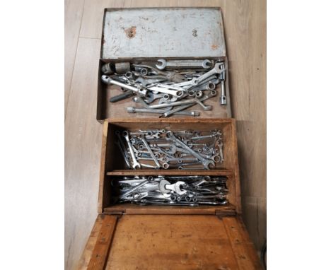 2 BOXES BOTH CONTAINING ASSORTED TOOLS INC SPANNERS ETC