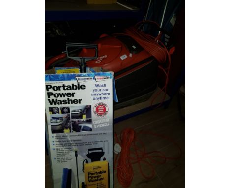 A FLYMO COMPACT 330 TOGETHER WITH A PORTABLE POWER WASHER
