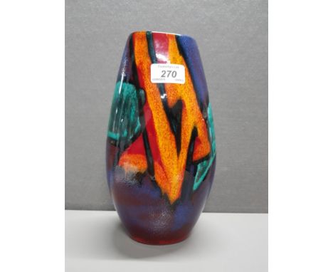 POOLE POTTERY VASE IN THE GEM STONE DESIGN