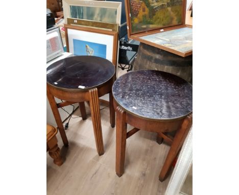 A PAIR OF ORIGINAL ART DECO LAMP TABLES
