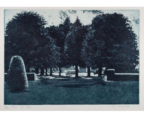 *Liz Elmhirst (British, Contemporary School)
Trees at Kew
signed and inscribed to lower margin
limited edition colour etching