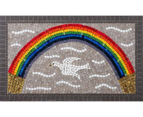 *Elaine M. Goodwin [Contemporary] 'Rainbow' a mixed media mosaic formed from glass and stone tesserae, 36 x 60cm.

*Purchased