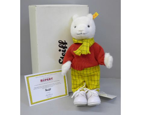 A Steiff Rupert Bear, limited edition, boxed 