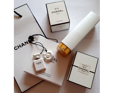 Chanel-A sealed bottle of TTPM No.5 parfum, 7ml, a Coco Mademoiselle empty Eau de Toilette refillable handbag vaporizer and a