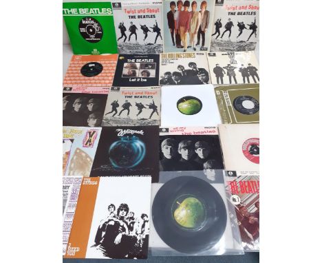 A large quantity of mainly 1960's-1980's single 45rpm records to include The Beatles, Rolling Stones, David Bowie and New Ord