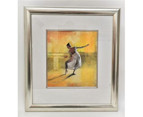 Peter Nardini (b. 1947) British'Karma', depicting a full length portrait of a ballerina, acrylic, signed lower left, within a