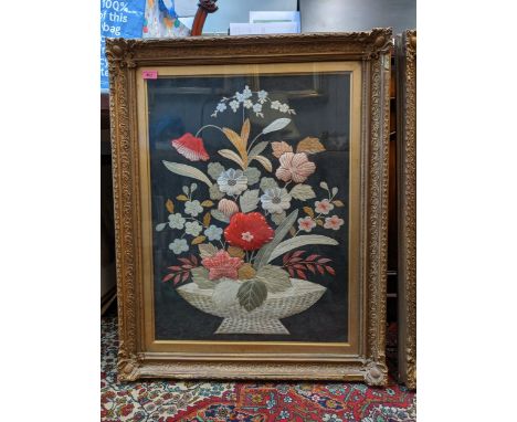 A pair of late 19th century large tapestry/embroideriesLocation: 