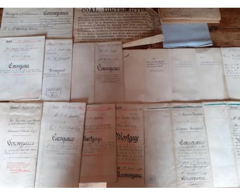 Indentures-A quantity of early 20th Century vellum and paper indentures to include a 1904 Conveyance of a shop at No 79 Newbo