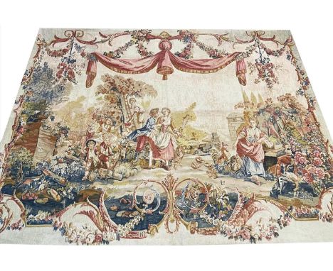 FINE FRENCH TAPESTRY, 252cm x 200cm, in the 18th century manner. 