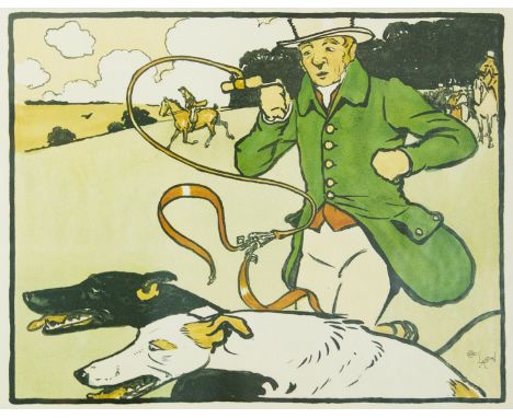 ***VH REOFFER JULY £200/250 FIXED RESERVE £200** After Cecil Aldin, 'Coursing', colour lithograph, unsigned, framed, 25cm by 