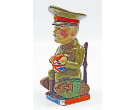 A Wilkinson WWI toby jug depicting Field Marshall Sir Douglas Haig, designed by Sir Francis Carruthers Gould, modelled seated