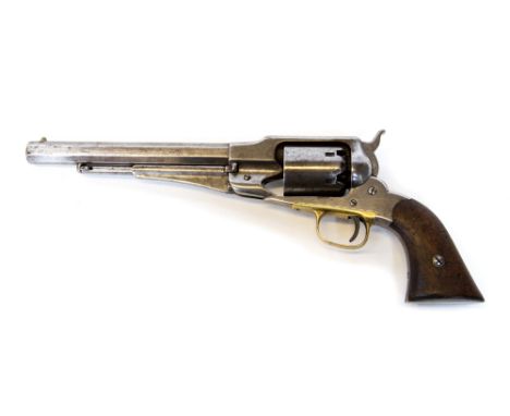 A .44" Remington Old Army percussion revolver serial number 10829, it has a worn finish but retains a good working action 