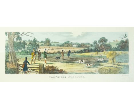 Sutherland, T, 'Partridge Shooting', print, framed, 20cm by 65cm