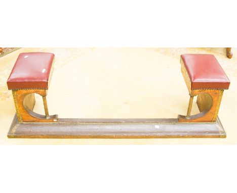 An Arts and Crafts fire surround club fender, circa 1920, possibly Scottish
