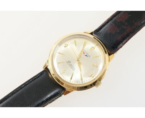 Benrus gold plated gent's automatic wristwatch, late 1960s, champagne coloured dial with baton and Arabic numerals, centre sw