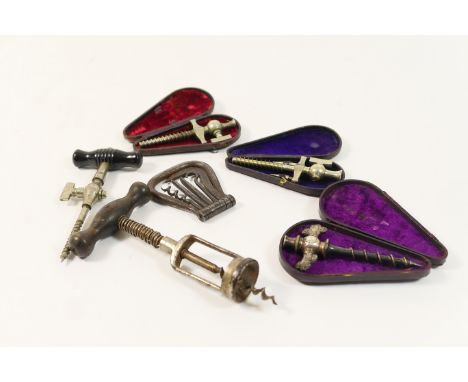 Victorian silver plated champagne tap, by S Maw &amp; Co., London, with Prince of Wales feathers handles, original case, 11cm