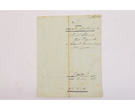 Battle of Waterloo interest: Sir Thomas Reynell (1777-1848), 6th Bt., Lieutenant Colonel 71st (Highland) Regiment of Foot, a 