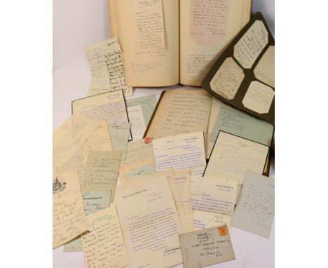 CATALOGUE AMENDMENT: THERE IS NO EVELYN WAUGH AUTOGRAPH IN THIS LOT. PLEASE ALSO NOTE THE FOLLOWING 'A collection of letters 