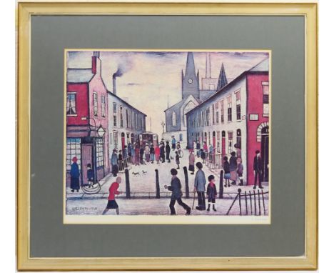 Laurence Stephen Lowry (1887-1976), 'The Fever Van', published 1972, offset lithograph in colours, signed in pencil by the ar