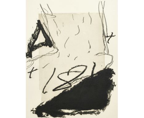 Antoni Tàpies1923 Barcelona - 2012 Barcelona - aus: "Un fragment de statue dans l'herbe d'un enclos encore désert" - Aquatint