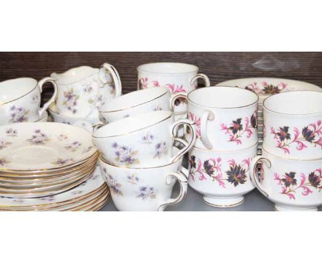 PARAGON 'MICHELLE' TEA SET
with six cups; together with a Duchess 'Woodside' pattern six cups tea set