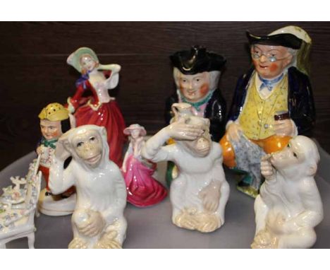 LOT OF CERAMIC FIGURES
including Royal Doulton figure 'Autumn Breezes'