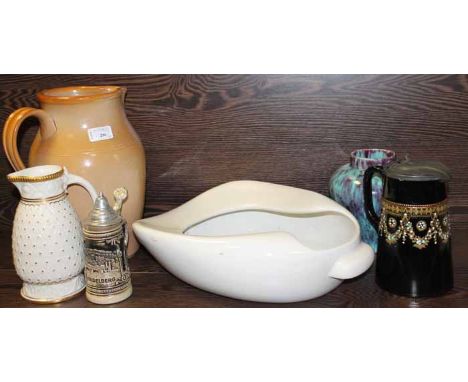 LOT OF CERAMIC JUGS, VASES ETC