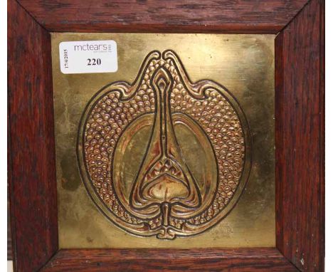 ART NOUVEAU BRASS TILE