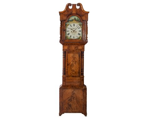 Thomas, St. Day a mahogany longcase clock the eight-day duration movement striking the hours on a bell with the twelve-and-a-