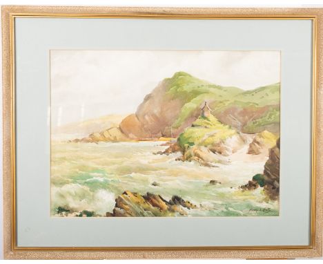 Harry Edmunds Crute (British, 1888-1975) -
Lantern Hill, Ilfracombe -
Watercolour -
35 x 48cm - 52 x 67cm framed -
Signed low