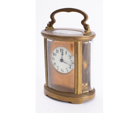 Duverdry & Bloquel, France a brass carriage clock the eight-day duration timepiece movement having a platform lever escapemen