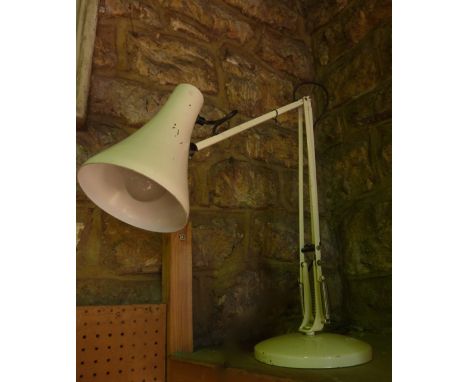 Vintage angle poise lamp, in white colourway