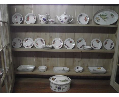 A collection of Royal Worcester Evesham pattern oven to table ware