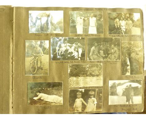 A private photograph album, circa 1925/30 showing holiday snaps in England, Wales and Ireland including portraits, vintage ca