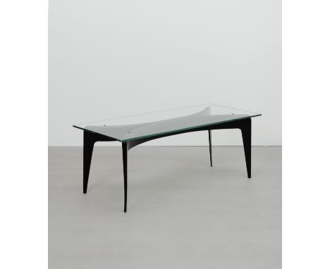 Gio PontiCoffee table, circa 1950Painted wood, glass. 41 x 108.5 x 48.4 cmManufactured by Fontana Arte, Milan, Italy. Footnot