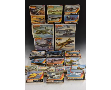 Model Kits - Matchbox 1:72 scale Aircraft inc, PK-1 Hawker Fury, PK-5 Alpha Jet,  PK-9 Bell Huey-cobra, PK-13 P-51D Mustang, 