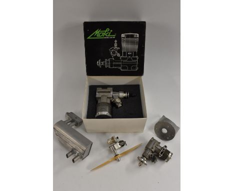 Aviation Model Makers Spares - Engines, Moki 120RC petrol engine, boxed;  others Max OS etc (3)