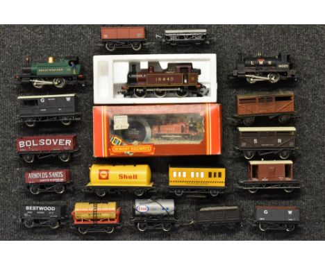 Hornby Railways - OO gauge, an R301 0-6-0 3f Jinty tank /locomotive, Rn 16440, boxed;  others R173 Great Western 0-4-0; LMS 1