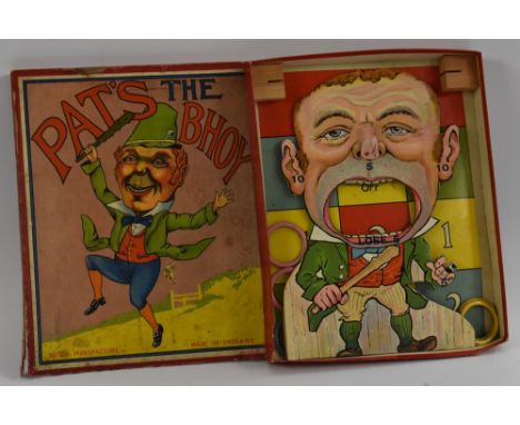 A vintage 1930s Pats The Bhoy ring toss board game, boxed 