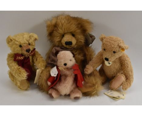 Teddy Bears - a Steiff Elmar bear, A 657244, with yellow ear tag, 022456;  others;  a Steiff 1880 - 2005 Golden Mohair commem