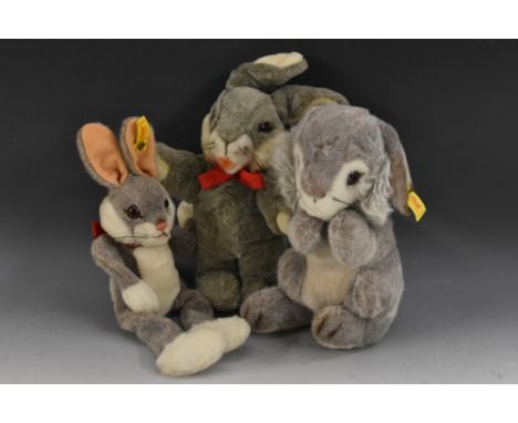 Steiff Stuffed Toys - Sonny Seated Rabbit, yellow tag, No 2960/22;  others Poppy Rabbit, Yellow tag, No 6067/24;  Lulac Rabbi