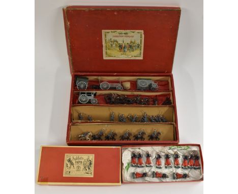 A Soldats de Plomb  LC Marque Depose Paris box Train des Equipages No.207/3 (boxed) ;  C.B.G Mignot Zouaves French Light Infa